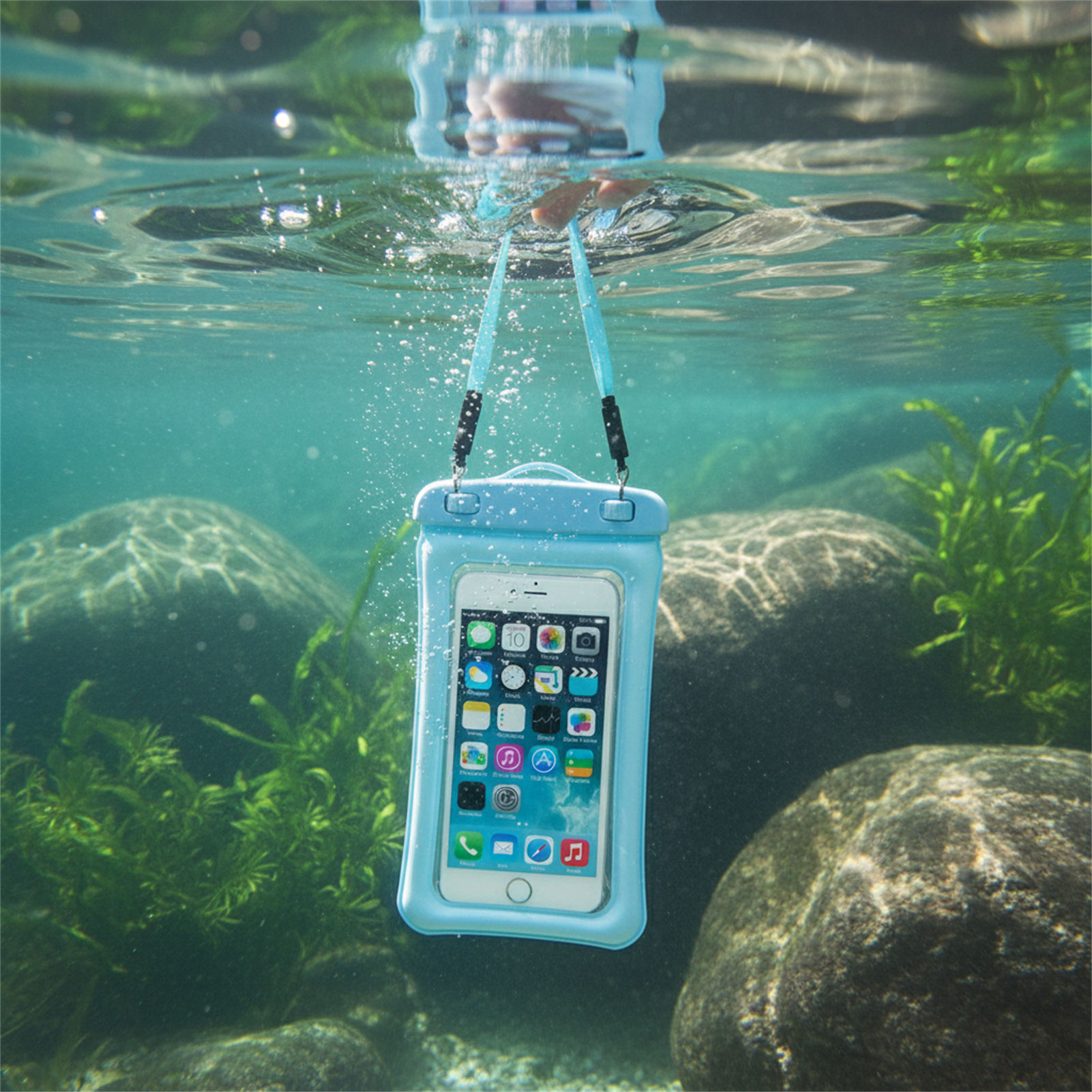 Phone Accessories Men - Bolsa Impermeable para Teléfono Azul y