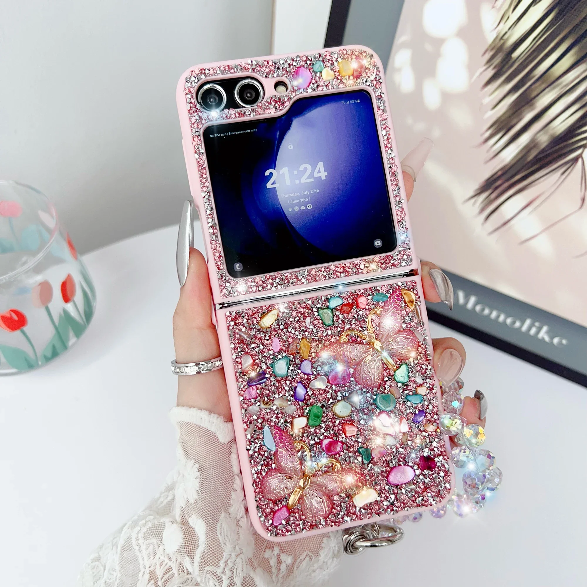 Z Phone Accessories - Funda de teléfono con purpurina de