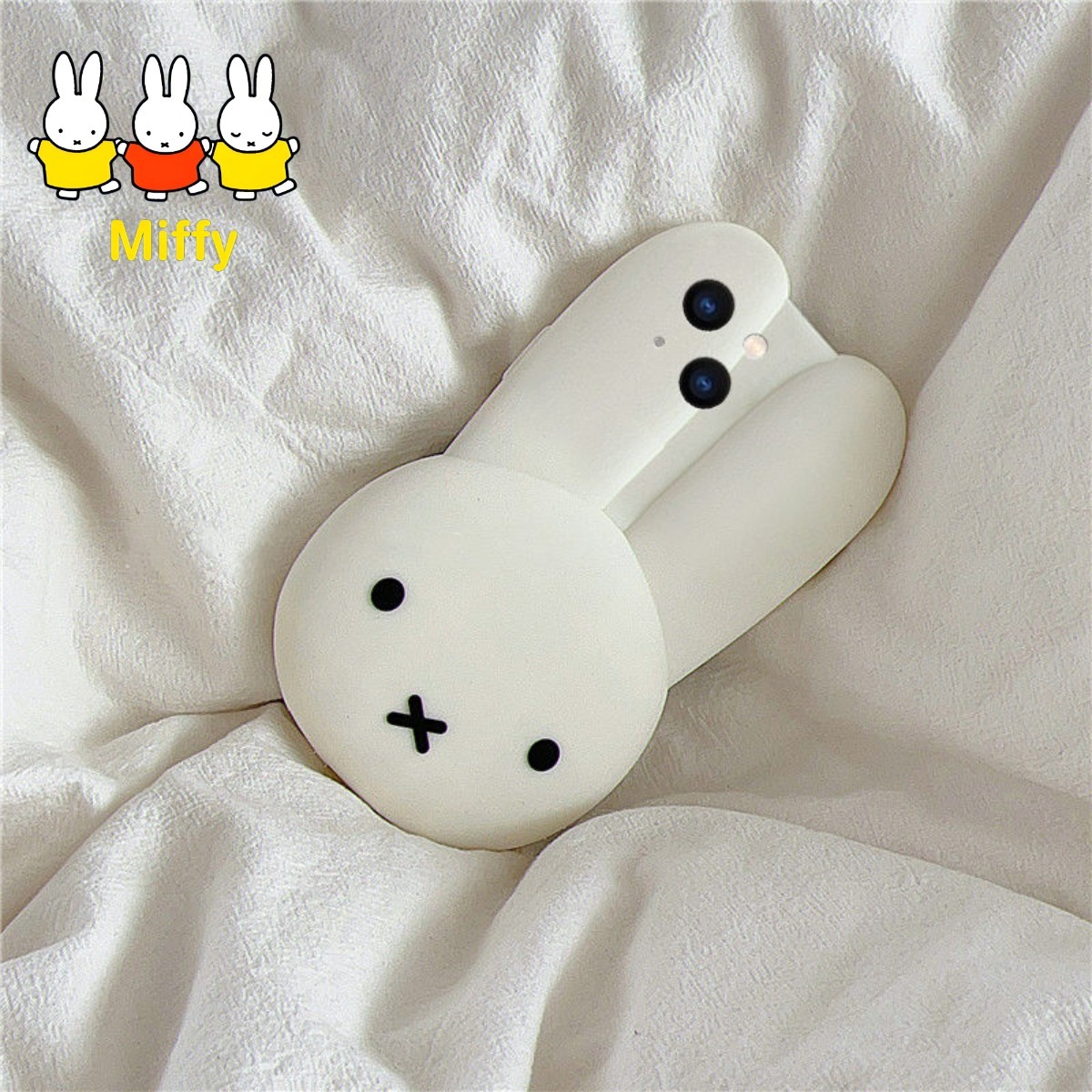 Phone Accessories Images - Miffy-funda de teléfono de silicona blanca