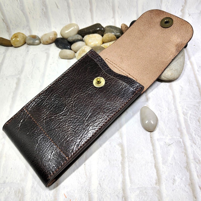 Riñonera de cuero genuino para - Phone Accessories Men reseña y precio