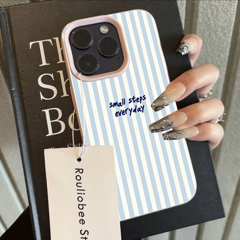 Funda Azul con Rayas Blancas p - Samsung Galaxy A55 reseña y precio